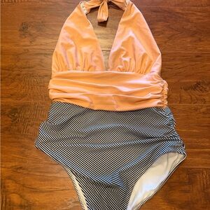 Striped Peach women’s cupshe Swimsuit